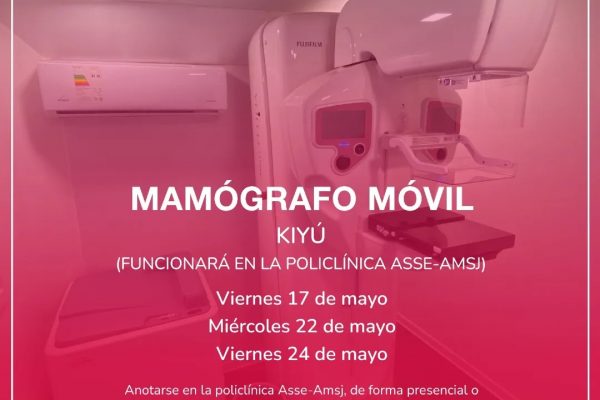 Mamografo movil de la Intendencia llega a Kiyu